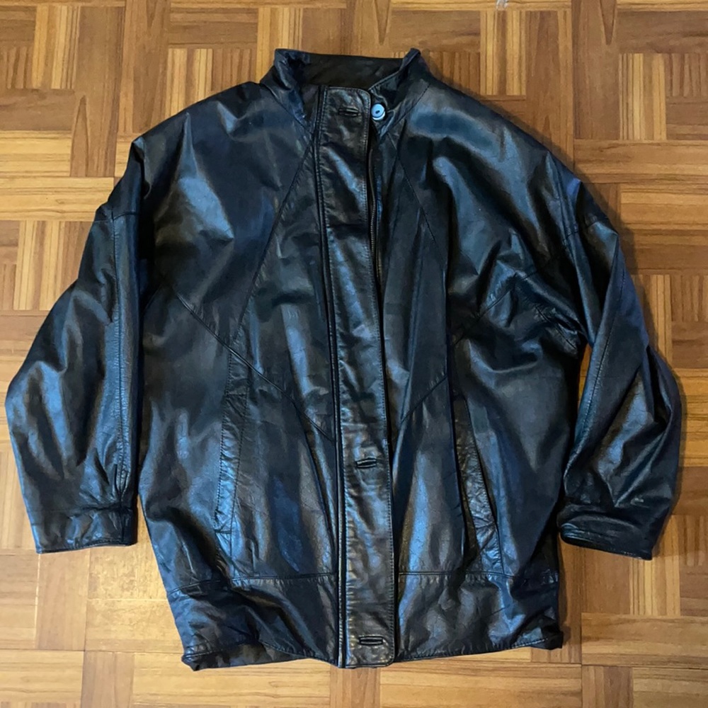 Vintage Women’s Pelle Black Leather Jacket GUC